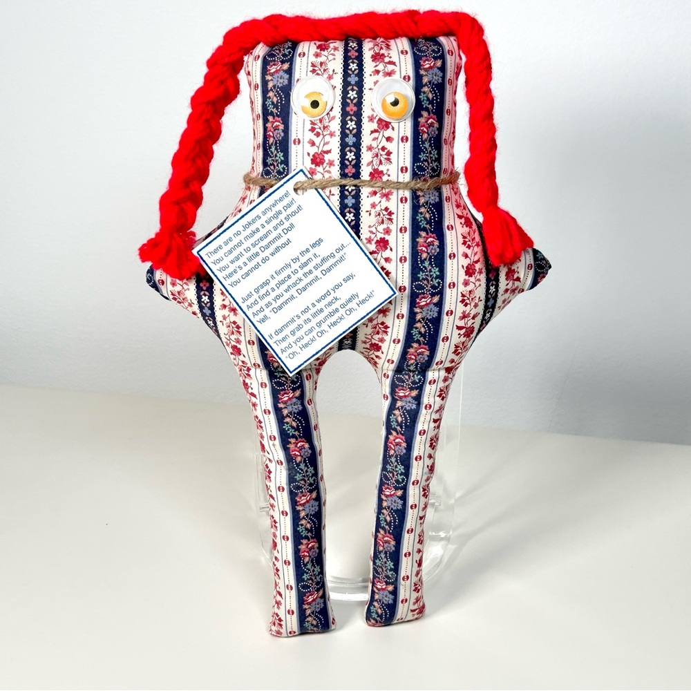 Mah Jongg Dammit Doll Original Poem Googly Eyes Handmade Fun Game Accessory NEW